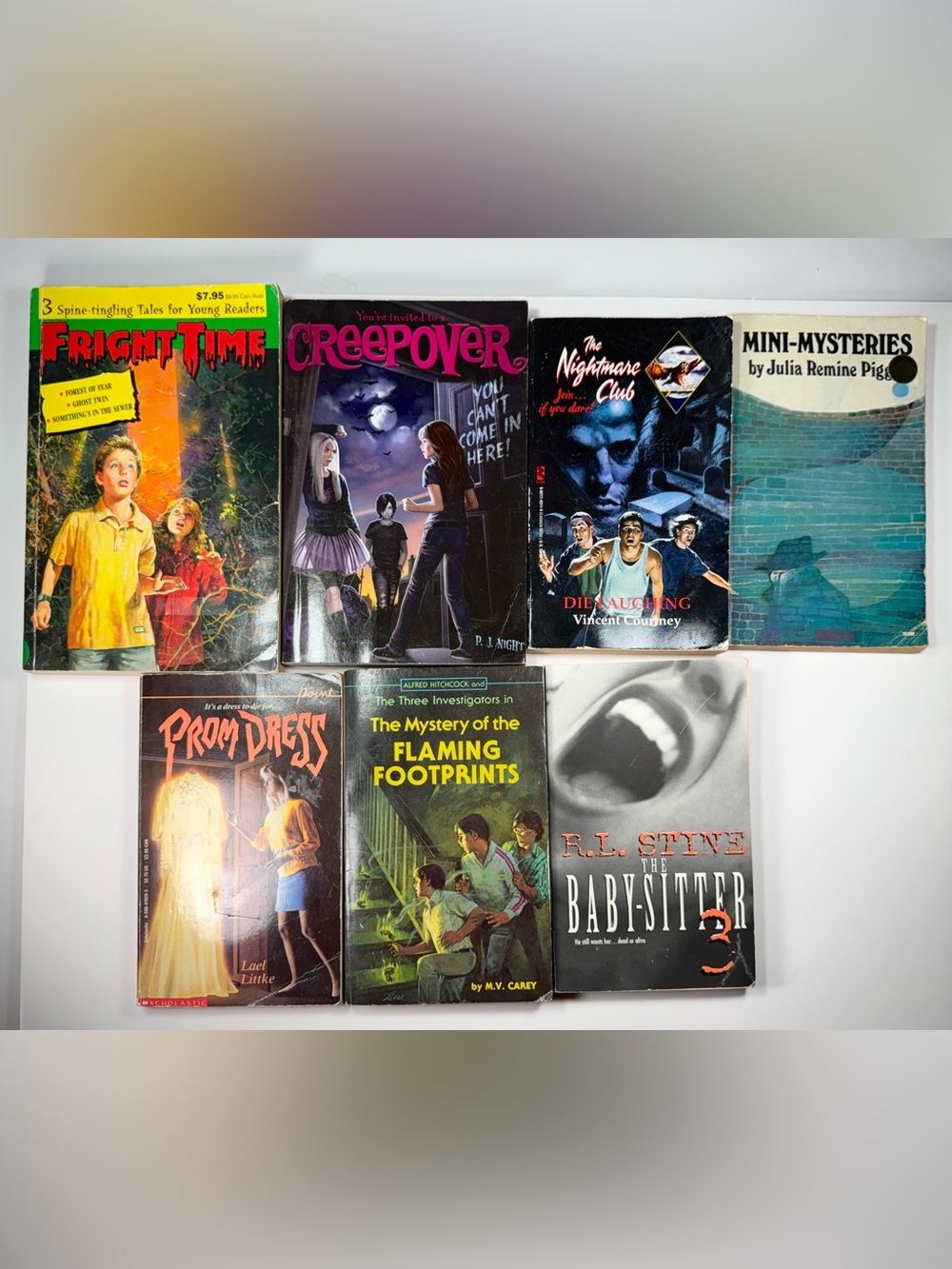Lot Of 7 Vintage Youth Horror Mystery Thriller Books Rare HTF Titles VG Cond!